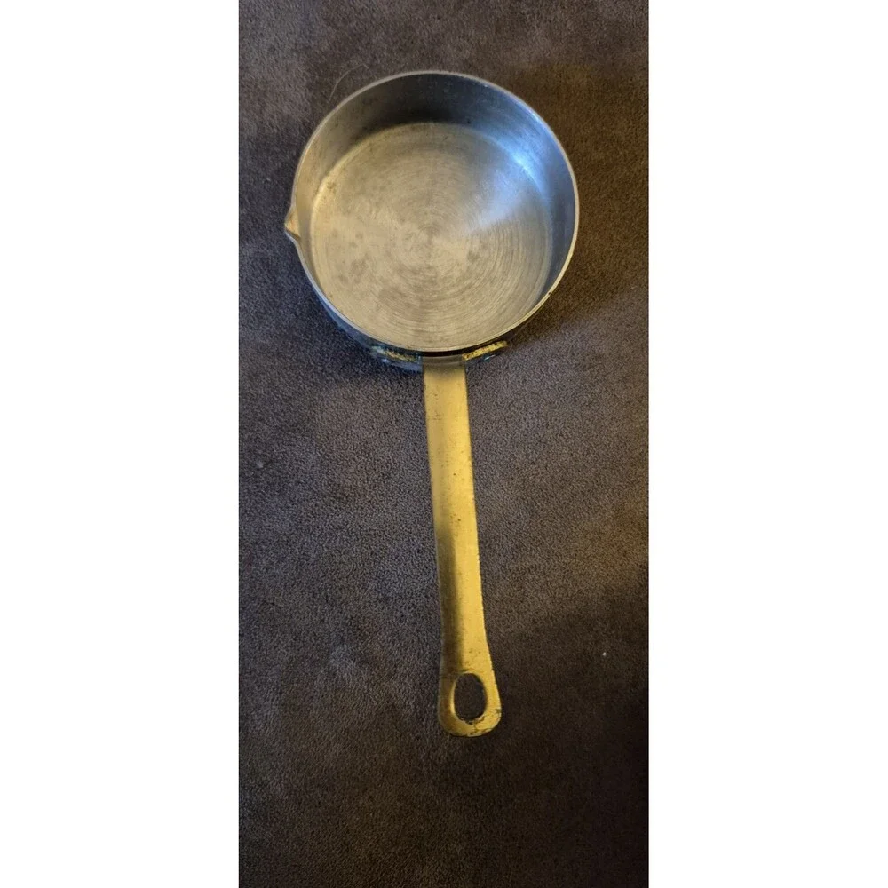 Vintage Solid Copper Measuring Cups Set of 4 Brass Handles Made in Korea